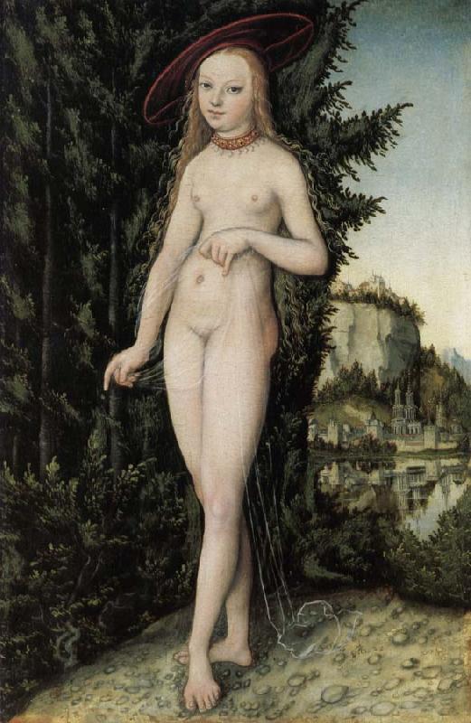 Lucas Cranach Venus stand landscape